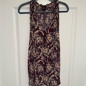 Torrid Burgundy Floral Tank Top